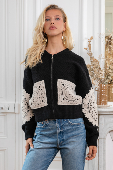 Grossiste Last Queen - Veste bomber avec broderies anglaises,coupe classique