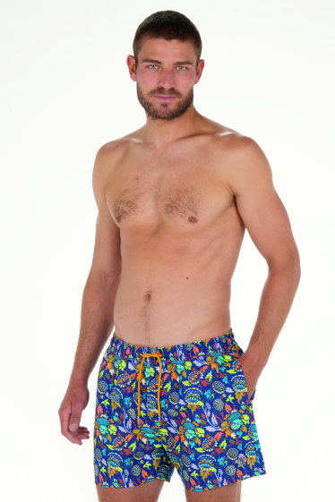 Mayorista LEMON BAY by France Denim - Shorts de baño encerados Aop