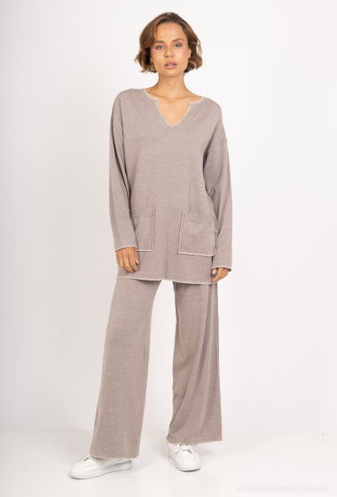 Wholesaler Les Bonnes Copines - Long sweater and pants set