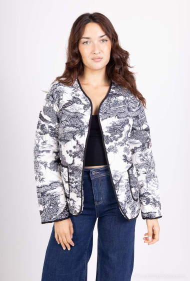 Wholesaler Les Bonnes Copines - Printed quilted vest