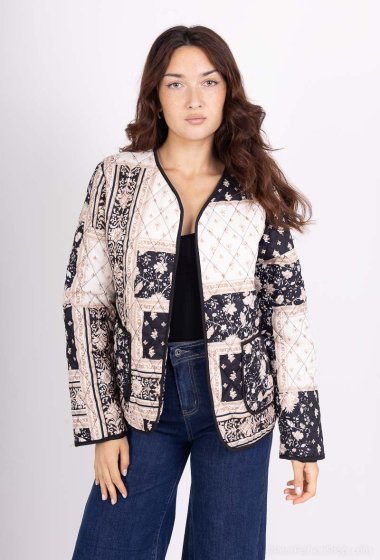 Wholesaler Les Bonnes Copines - Printed quilted vest