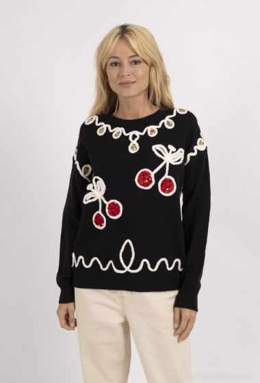 Wholesaler Les Bonnes Copines - Cherry sweater