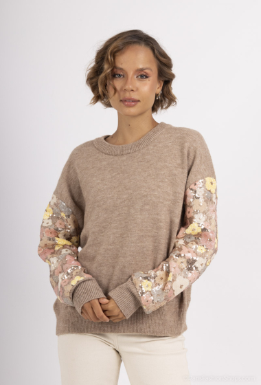 Wholesaler Les Bonnes Copines - Sweater with bow pattern