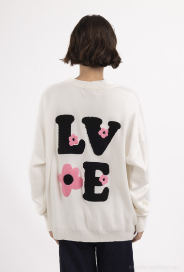 Grossiste Les Bonnes Copines - Pull LOVE dans le dos