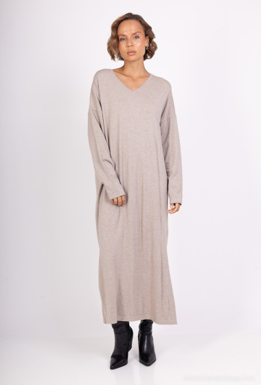 Grossiste Les Bonnes Copines - Robe pull col V