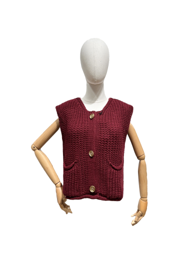 Wholesaler L'ESSENTIEL - Buttoned Chunky Knit Sleeveless Vest