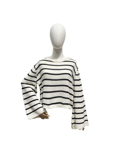 Wholesaler L'ESSENTIEL - Long Sleeve Open Back Tied Sailor Top