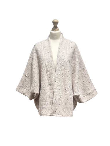 Grossiste L'ESSENTIEL - Veste Ouverte En Laine Pailletée Style Kimono À Manches Longues