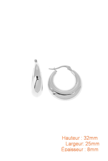 Grossiste LILY CONTI - Boucles d'oreilles-Acier Inoxydable