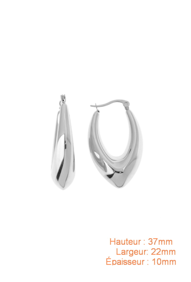 Grossiste LILY CONTI - Boucles d'oreilles-Acier Inoxydable