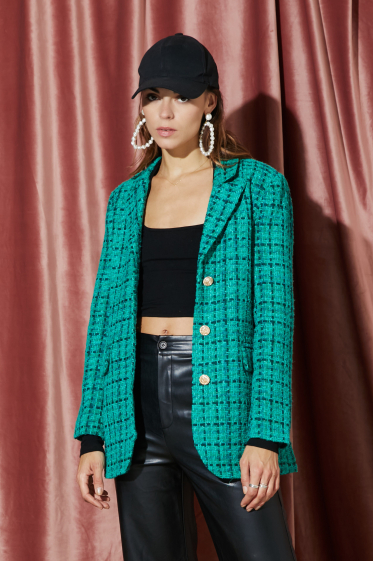 Wholesaler Lily White - Tweed blazer jacket