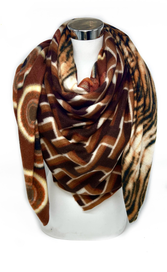 Wholesaler LINETA - GC-3 Large square scarf 4 in 1 leopard pattern