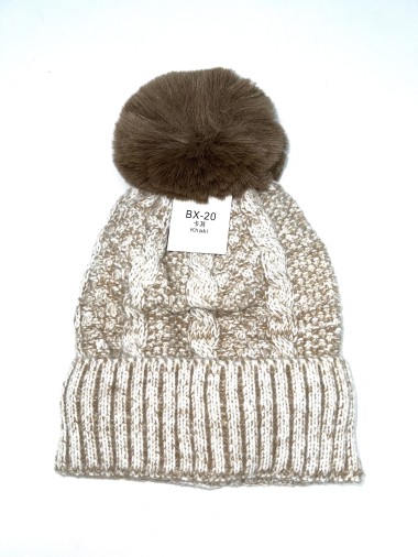 Wholesaler LINETA - Wool filled pompom hat