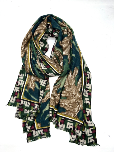 Wholesaler LINETA - CD-5 Soft scarf with plant motif