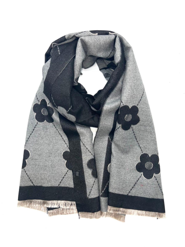 Wholesaler LINETA - Winter scarf with flower patterns