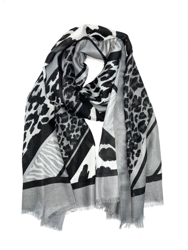 Wholesaler LINETA - H30318 Leopard print scarf