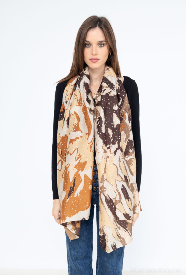 Grossiste LINETA - HH-116 Foulard imprimé avec dorure