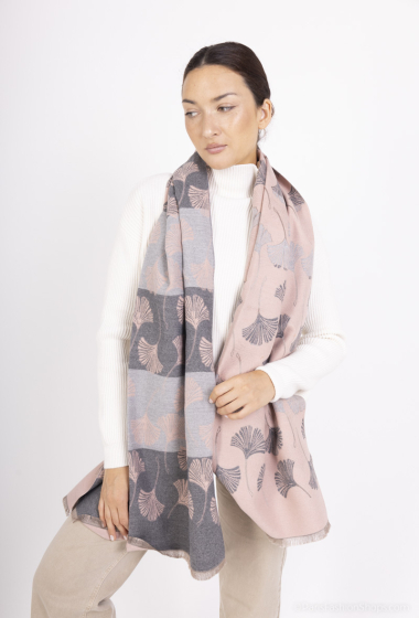 Wholesaler LINETA - HH-144 Gingko leaf pattern scarf