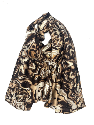 Wholesaler LINETA - HH-215 Heart pattern scarf with gilding