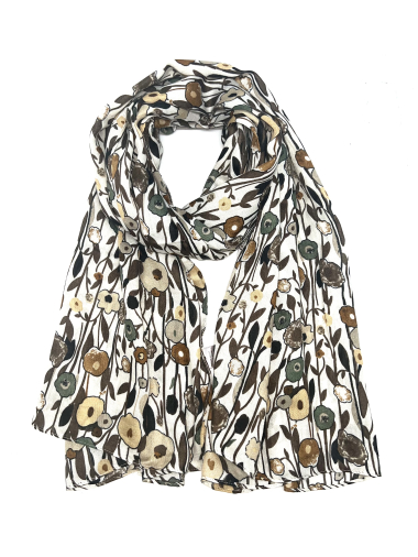 Wholesaler LINETA - HH-227 Flower pattern printed scarf