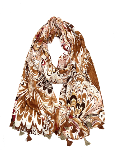 Wholesaler LINETA - HH-215 Heart pattern scarf with gilding