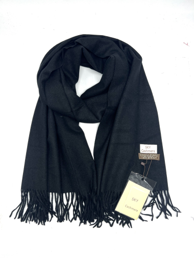 Wholesaler LINETA - SKY-88 Very thick plain scarf