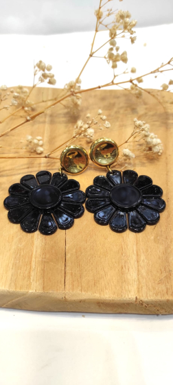 Wholesaler Lolo & Yaya - Laila flower earrings in stainless steel