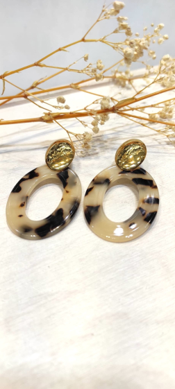 Wholesaler Lolo & Yaya - Cecily leopard earrings in stainless steel