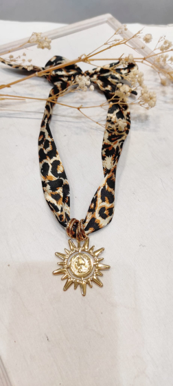 Wholesaler Lolo & Yaya - Noelyse leopard necklace in stainless steel