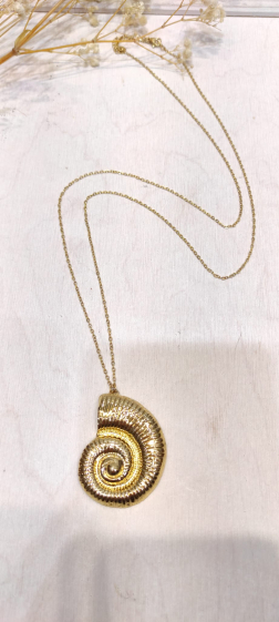 Wholesaler Lolo & Yaya - 70cm steel snail long necklace