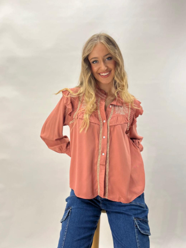 Wholesaler Loriane - Plain bohemian shirt