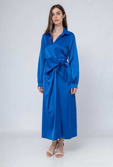 Wholesaler Loriane - Long satiny wrap dress