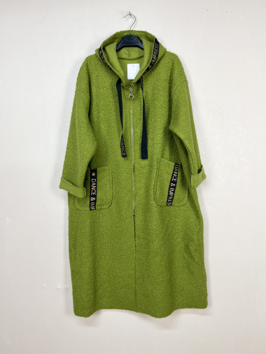 Wholesaler Lucky Nana - Long coat, with pocket and hood.