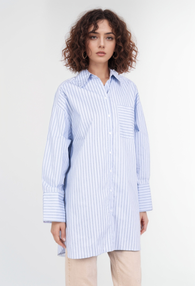 Mayorista LUCY LUU - CAMISA OVERSIZE DE LARGO MEDIO