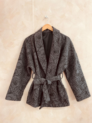 Grossiste LUMINE - Kimono manche longue avec ceinture