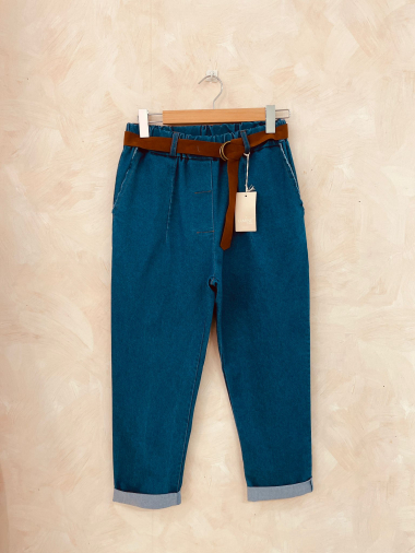 Grossiste LUMINE - Pantalon en coton avec ceinture