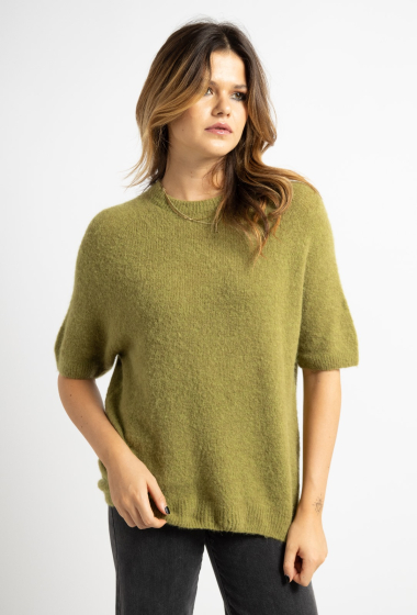 Mayorista LUMINE - Sweater manga corta 30% alpaca cuello redondo