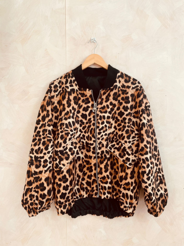 Mayorista LUMINE - Chaqueta con cremallera estampado leopardo