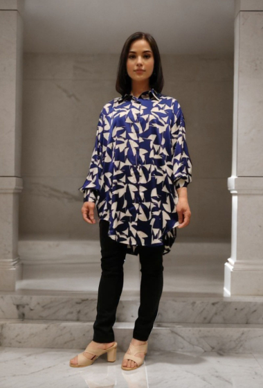 Wholesaler Lusa Mode - Flowing printed satin shirt