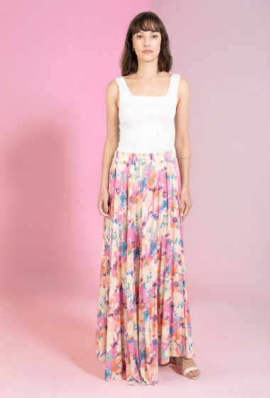 Wholesaler Lusa Mode - Long flared floral skirt