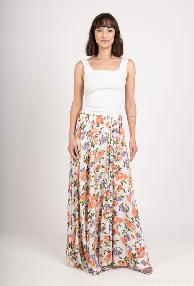 Wholesaler Lusa Mode - Long flared floral skirt