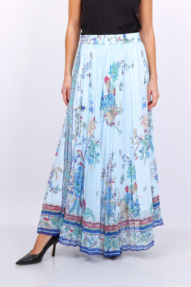 Wholesaler Lusa Mode - Long pleated floral skirt