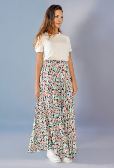 Wholesaler Lusa Mode - Floral print long skirt