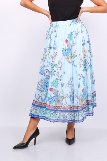 Wholesaler Lusa Mode - Pleated floral midi skirt