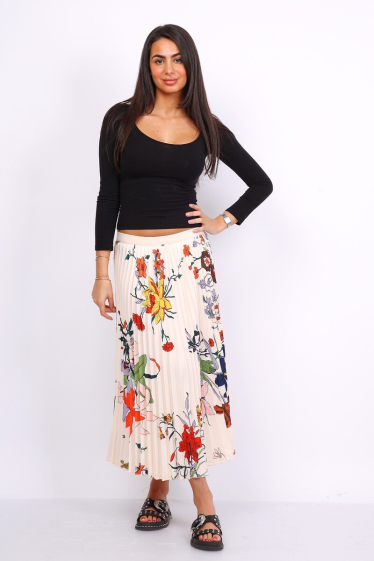 Wholesaler Lusa Mode - Printed pleated skirt