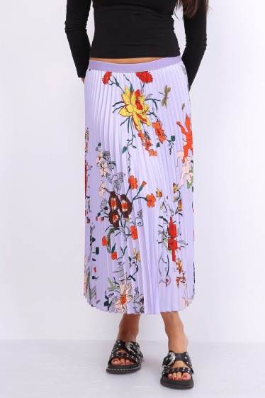 Wholesaler Lusa Mode - Printed pleated skirt