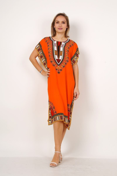 Wholesaler Lusa Mode - Printed mid-length dress