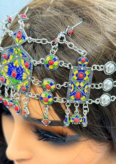 Wholesaler MAD ACCESSORIES - Traditional Kabyle Multicolored Head Jewelry