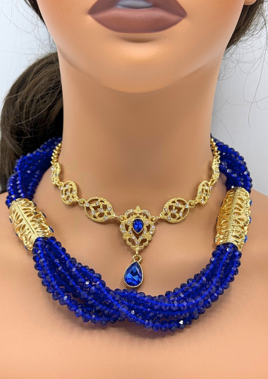 Grossiste MAD ACCESSORIES - Collier Perle Traditionnelle Double Rang pour Caftan