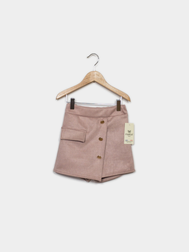 Wholesaler Maëlys - Suede skort with three buttons